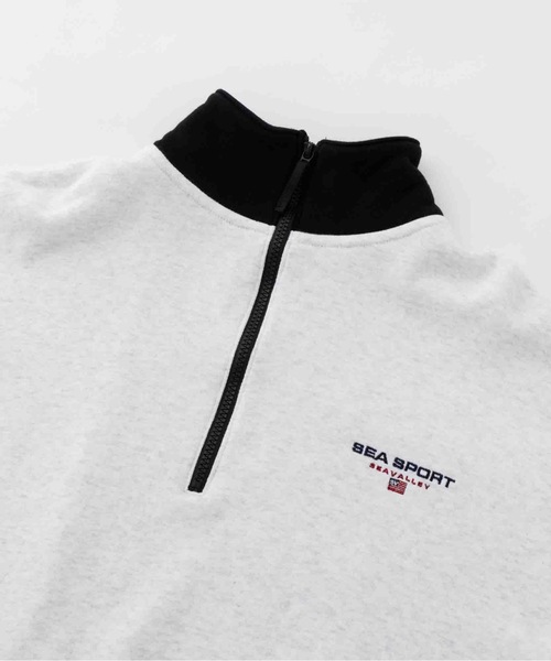 SEA（シー）の「SEA SPORTS バイカラー ハーフジッププルオーバー（スウェット・レディース・グレー/チャコールグレー/ネイビー・ONE SIZE）」の17枚目の写真