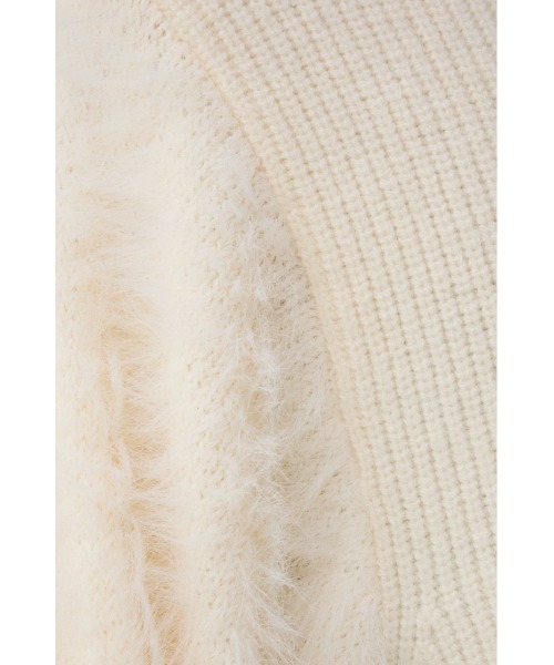 シャギースリーブニットトップス