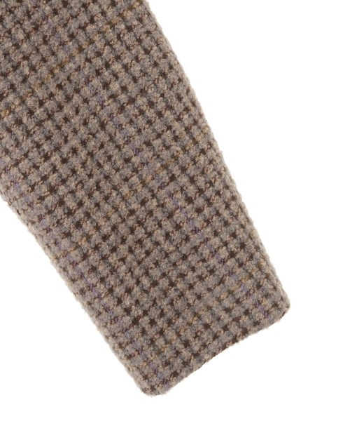 martinique（マルティニーク）の「【CURRENTAGE/カレンテージ】Double face cloth long coat（ステンカラーコート・レディース・チェック/ネイビー・FREE）」の7枚目の写真