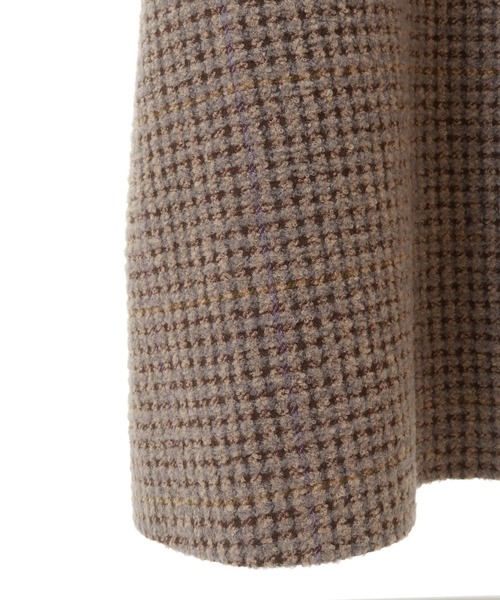 martinique（マルティニーク）の「【CURRENTAGE/カレンテージ】Double face cloth long coat（ステンカラーコート・レディース・チェック/ネイビー・FREE）」の8枚目の写真