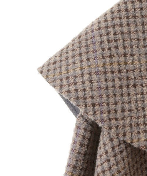 martinique（マルティニーク）の「【CURRENTAGE/カレンテージ】Double face cloth long coat（ステンカラーコート・レディース・チェック/ネイビー・FREE）」の9枚目の写真