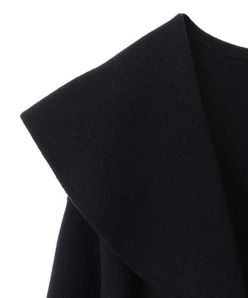 martinique（マルティニーク）の「【CURRENTAGE/カレンテージ】Double face cloth long coat（ステンカラーコート・レディース・チェック/ネイビー・FREE）」の13枚目の写真