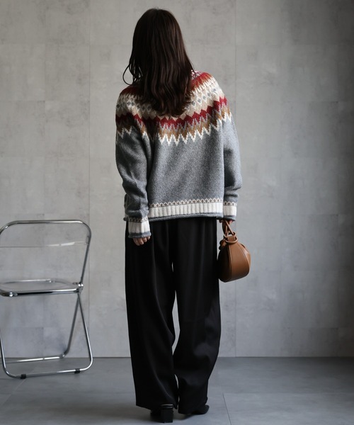 セール】ノルディック柄ニット/ニットプルオーバー（ニット