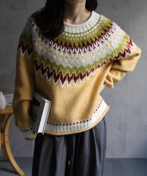 ノルディック柄 セーター パンツセット 130cm、150cm ノルディック柄 セーター パンツセット 130cm、150cm