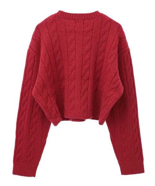 earth music&ecology（アースミュージックアンドエコロジー）の「ケーブルニットプルオーバー（ニット/セーター・レディース・グレー/アイボリー/グレイッシュベージュ/ブラック/レッド・FREE）」の16枚目の写真