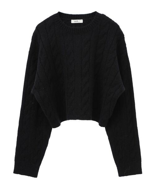 earth music&ecology（アースミュージックアンドエコロジー）の「ケーブルニットプルオーバー（ニット/セーター・レディース・グレー/アイボリー/グレイッシュベージュ/ブラック/レッド・FREE）」の8枚目の写真