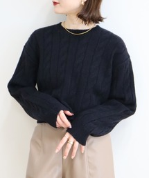 earth music&ecology | ケーブルニットプルオーバー(ニット/セーター)