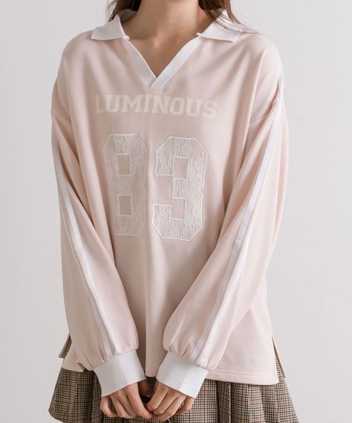 スキッパー衿スポーツスウェット（Tシャツ/カットソー）｜OLIVE des OLIVE（オリーブデオリーブ）