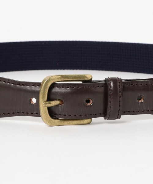 BEAMS PLUS（ビームスプラス）の「レザータブ リボンベルト（ベルト・メンズ・ネイビー・34inch/30inch）」の6枚目の写真