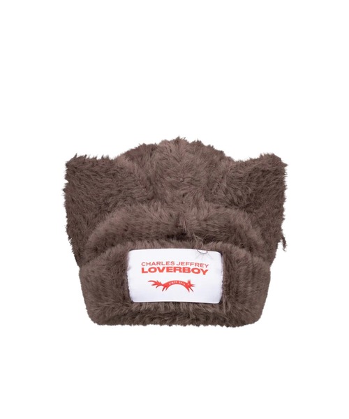 Charles Jeffrey Loverboy(チャールズジェフリーラバーボーイ)の「FLUFFY CHUNKY EARS BEANIE(ニットキャップ/ビーニー・レディース・ブラック/ピンク/ブラウン・ONE SIZE)」の2枚目の写真