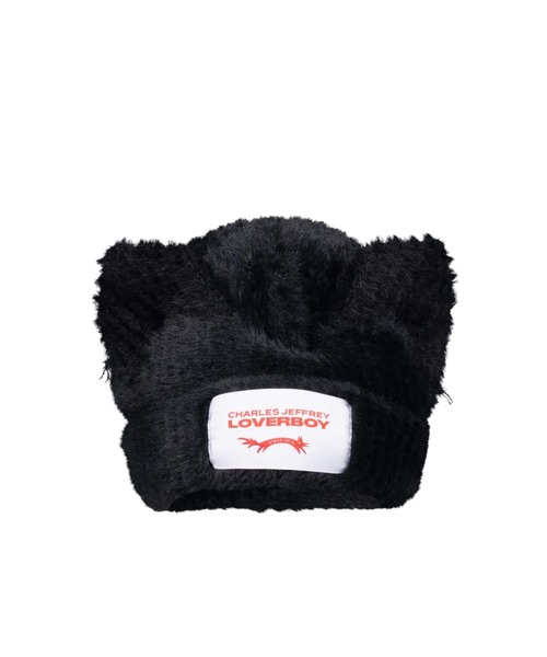 Charles Jeffrey Loverboy(チャールズジェフリーラバーボーイ)の「FLUFFY CHUNKY EARS BEANIE(ニットキャップ/ビーニー・レディース・ブラック/ピンク/ブラウン・ONE SIZE)」の1枚目の写真