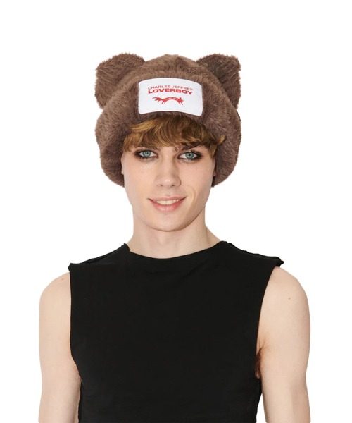 Charles Jeffrey Loverboy(チャールズジェフリーラバーボーイ)の「FLUFFY CHUNKY EARS BEANIE(ニットキャップ/ビーニー・レディース・ブラック/ピンク/ブラウン・ONE SIZE)」の8枚目の写真