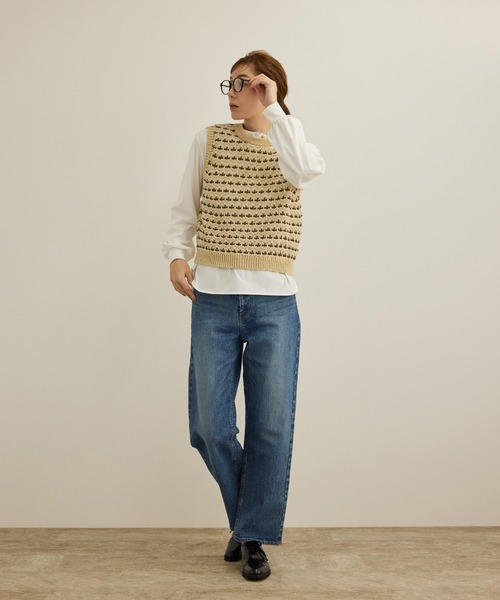 ROPE'（ロペ）の「ストレッチデニムストレートパンツ（デニムパンツ・レディース・ネイビー/ブルー・40/38/36）」の21枚目の写真