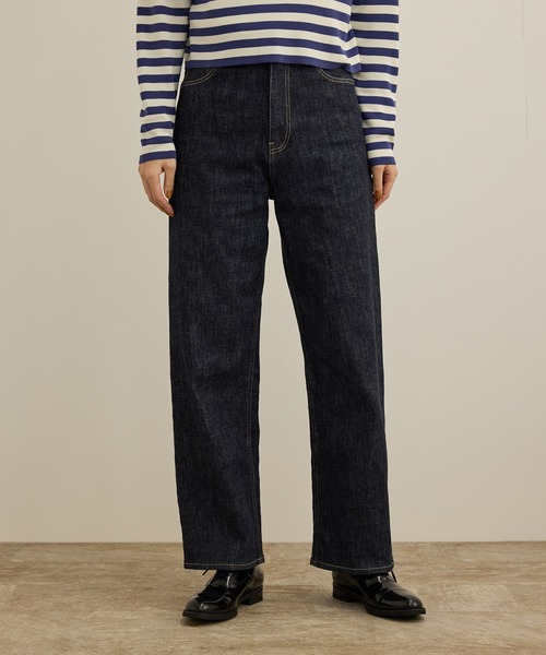 ROPE'（ロペ）の「ストレッチデニムストレートパンツ（デニムパンツ・レディース・ネイビー/ブルー・40/38/36）」の16枚目の写真