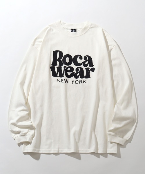 セール】【ROCAWEAR/ロカウェア】ロゴプリント ロングスリーブTシャツ