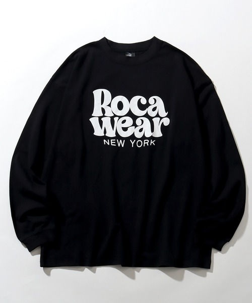 ROCAWEAR(ロカウェア)の「【ROCAWEAR/ロカウェア】ロゴプリント ロングスリーブTシャツ(Tシャツ/カットソー・メンズ・ブラック/スミクロ/ホワイト・XL/L/M)」の2枚目の写真