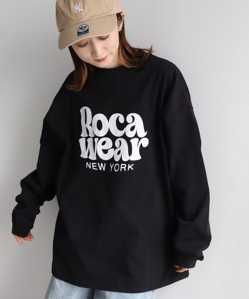 セール】【ROCAWEAR/ロカウェア】ロゴプリント ロングスリーブTシャツ