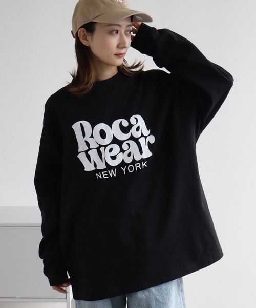 セール】【ROCAWEAR/ロカウェア】ロゴプリント ロングスリーブTシャツ