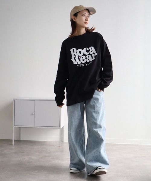 ROCAWEAR(ロカウェア)の「【ROCAWEAR/ロカウェア】ロゴプリント ロングスリーブTシャツ(Tシャツ/カットソー・メンズ・ブラック/スミクロ/ホワイト・XL/L/M)」の18枚目の写真