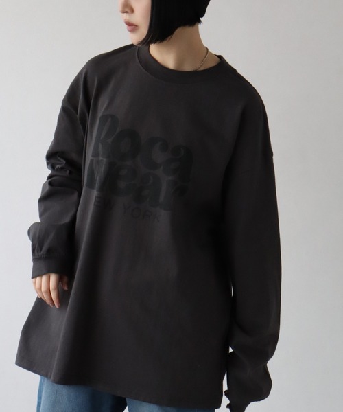 セール】【ROCAWEAR/ロカウェア】ロゴプリント ロングスリーブTシャツ