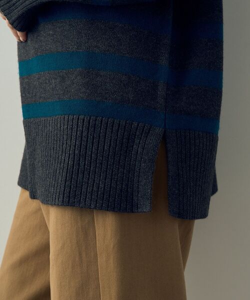 【セール】ケーブル×ボーダーニット（ニット/セーター）｜YECCA VECCA（イェッカヴェッカ）