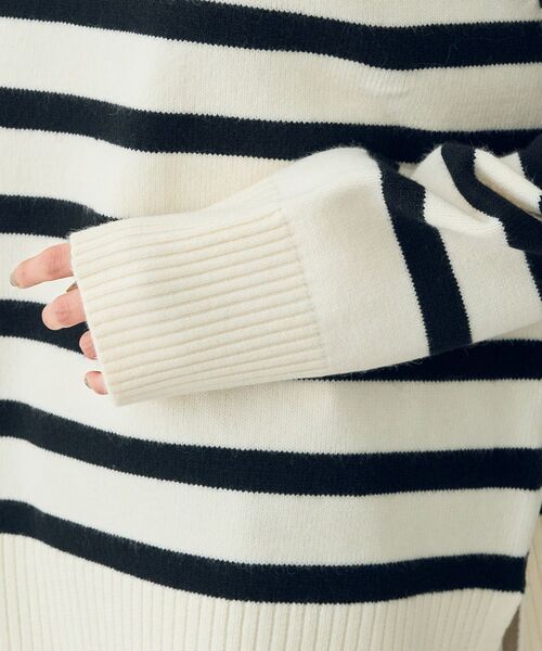 【セール】ケーブル×ボーダーニット（ニット/セーター）｜YECCA VECCA（イェッカヴェッカ）