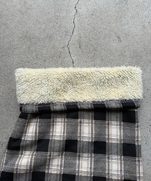 merrylatte（メリーラテ）の「裏起毛あったかチェックパンツ（その他パンツ・レディース・ブラック/オレンジ/ブラウン・FREE）」の8枚目の写真