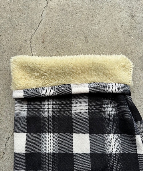 merrylatte（メリーラテ）の「裏起毛あったかチェックパンツ（その他パンツ・レディース・ブラック/オレンジ/ブラウン・FREE）」の9枚目の写真