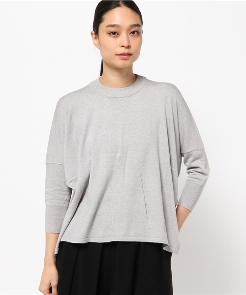 koe（コエ）の「ランダムヘムタートルニットプルオーバー（ニット/セーター・レディース・アイボリー/ネイビー/杢グレー・SMALL/MEDIUM/LARGE）」の3枚目の写真