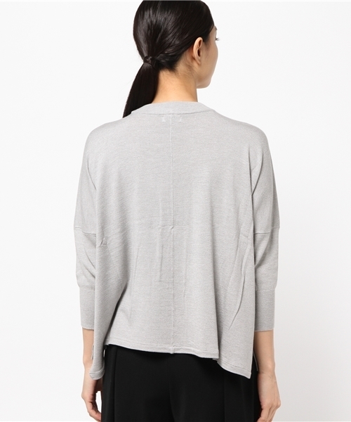 koe（コエ）の「ランダムヘムタートルニットプルオーバー（ニット/セーター・レディース・アイボリー/ネイビー/杢グレー・SMALL/MEDIUM/LARGE）」の6枚目の写真