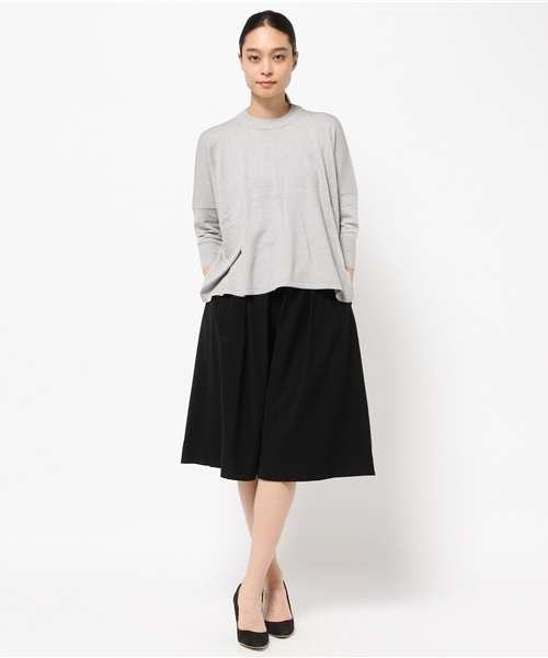 koe（コエ）の「ランダムヘムタートルニットプルオーバー（ニット/セーター・レディース・アイボリー/ネイビー/杢グレー・SMALL/MEDIUM/LARGE）」の7枚目の写真