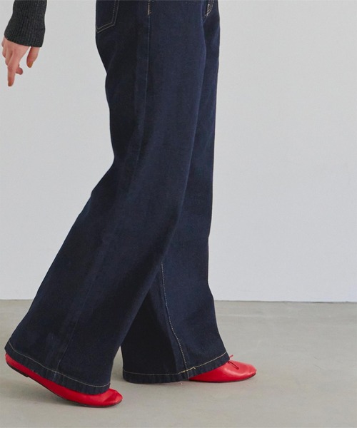 titivate（ティティベイト）の「セミワイドデニムパンツ（デニムパンツ・レディース・インディゴブルー/ブラック/アイボリー/ライトブルー・M）」の20枚目の写真