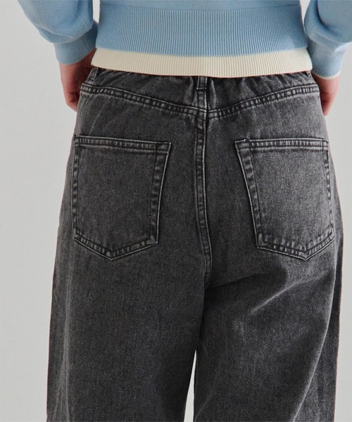 titivate（ティティベイト）の「セミワイドデニムパンツ（デニムパンツ・レディース・インディゴブルー/ブラック/アイボリー/ライトブルー・M）」の9枚目の写真