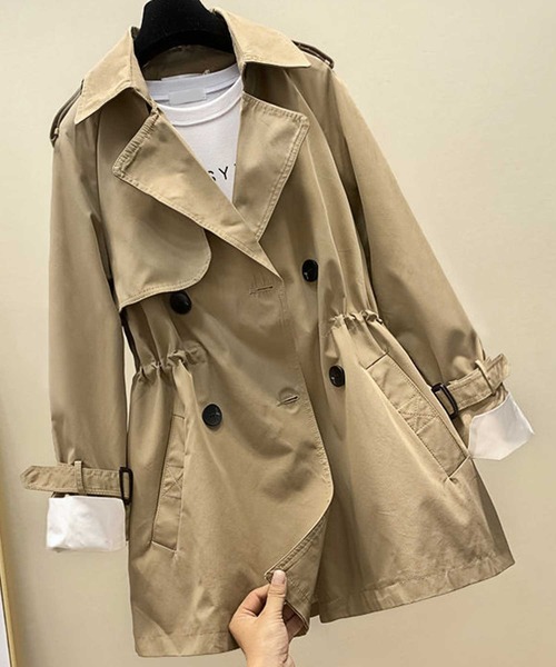 ウエストギャザーショートトレンチコート（トレンチコート）｜CADBURY（キャドバリー）