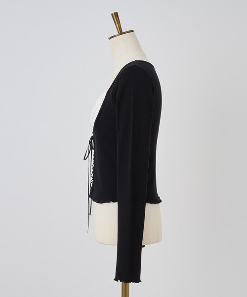 one after another NICE CLAUP(ワンアフターアナザーナイスクラップ)の「レイヤードリボントップス(Tシャツ/カットソー・レディース・オフホワイト/ブラック/サックスブルー/レッド・FREE)」の19枚目の写真