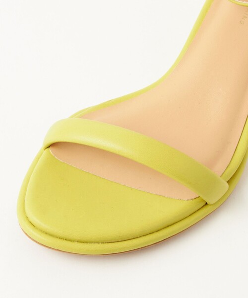 チャンキーパテッドサンダル（4.5cmヒール）（サンダル）｜green