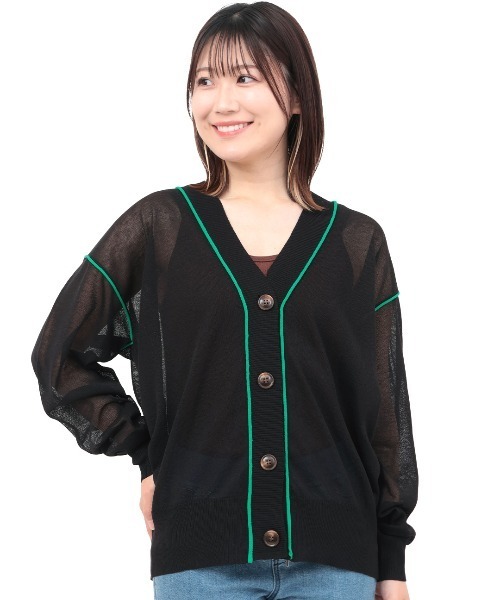 チチカカ（チチカカ）の「カラーリンキングシアーカーディガン（カーディガン/ボレロ・レディース・ベージュ/ブラック/ブルー・FREE）」の10枚目の写真