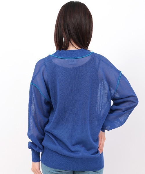 チチカカ（チチカカ）の「カラーリンキングシアーカーディガン（カーディガン/ボレロ・レディース・ベージュ/ブラック/ブルー・FREE）」の14枚目の写真