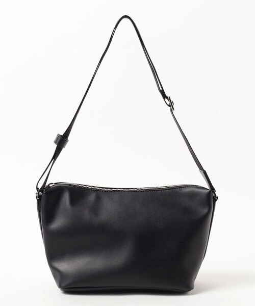 BEAMS HEART（ビームスハート）の「フェイクレザー 切替 ショルダーバッグ【ユニセックス】（ショルダーバッグ・メンズ・ネイビー/ブラウン・ONE SIZE）」の11枚目の写真