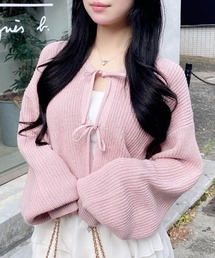 INGNI | Vネック2つリボンニットカーディガン(カーディガン/ボレロ)