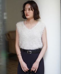 qualite scape | ラメシャギーニットベスト(ベスト)