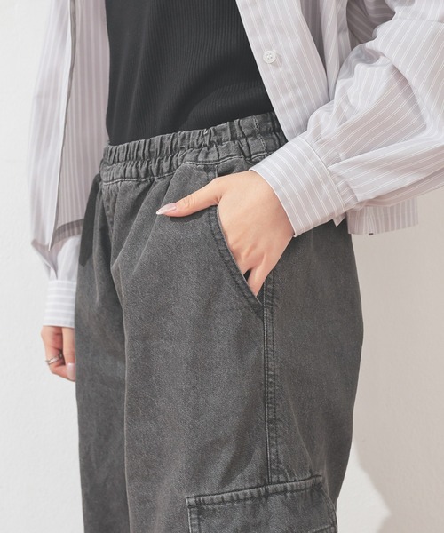 Honeys（ハニーズ）の「デニムカーゴパンツ（デニムパンツ・レディース・グレー/ブルー系その他2/ライトインディゴブルー・L/LL/M/S/SS）」の5枚目の写真