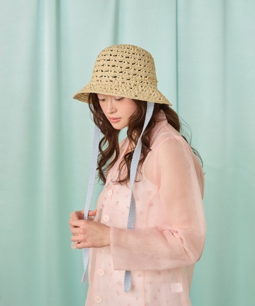 kaorinomori(カオリノモリ)の「kaorinomori ローハット プープー / カオリノモリ(ハット・レディース・ベージュ/ピンク/アイボリー・M/57.5cm)」の6枚目の写真