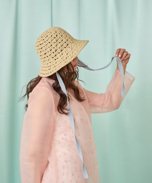 kaorinomori(カオリノモリ)の「kaorinomori ローハット プープー / カオリノモリ(ハット・レディース・ベージュ/ピンク/アイボリー・M/57.5cm)」の7枚目の写真