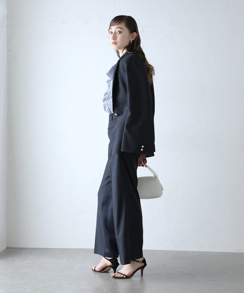 La TOTALITE - クリセタツイルVネックブラウス La Totalite｜【洗える】Vネックブラウス | Rakuten Fashion