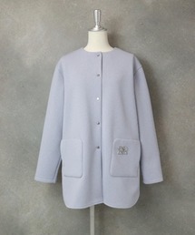 シアー」に該当するレディースのノーカラージャケット