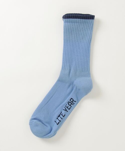 fridge（フリッジ）の「【LITE YEAR】ライトイヤー Cap Crew Socks（ソックス/靴下・メンズ・ブルー系その他・ONE SIZE）」の2枚目の写真