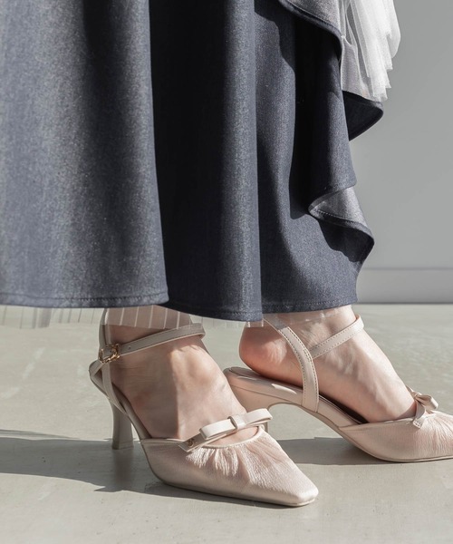 RANDA シアーリボンストラップパンプス RANDA｜シアーリボンストラップパンプス | Rakuten Fashion(楽天