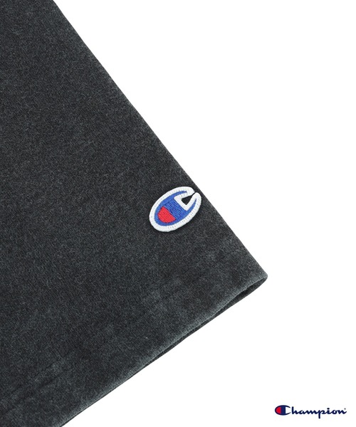 Champion(チャンピオン)の「【Champion別注】(ROSE BUD×Champion)LOGO EMBROIDERY BIG TEE(Tシャツ/カットソー・レディース・ブラック/パープル/ネイビー/ライトグリーン・ONE SIZE)」の13枚目の写真