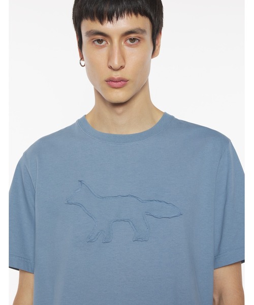 Maison Kitsune（メゾンキツネ）の「CRAFTED PROFILE FOX COMFORT TEE（Tシャツ/カットソー・メンズ・ブルーグレー/ベージュ系その他・S/M/L/XL/XS/XXL）」の6枚目の写真